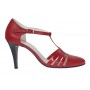 Pantofi dama decupati din piele naturala - Stiletto Rosu NAA11R